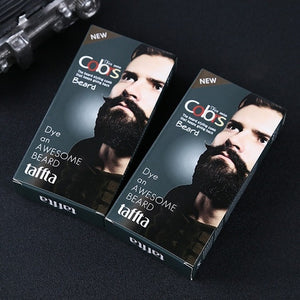 BellyLady Men Beard Dye Cream Fast Color Natural Black Beard Tint Cream with 1 Pair of Disposable Gloves