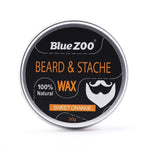 Blue ZOO Organic Natural Beard Care Wax Balm Men Styling Moisturizing Smoothing Gentlemen Natural Beard Oil Balm Drape Smooth