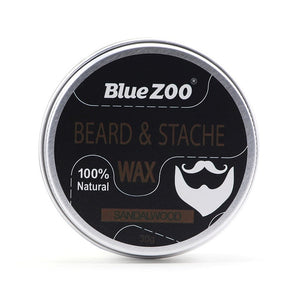 Blue ZOO Organic Natural Beard Care Wax Balm Men Styling Moisturizing Smoothing Gentlemen Natural Beard Oil Balm Drape Smooth