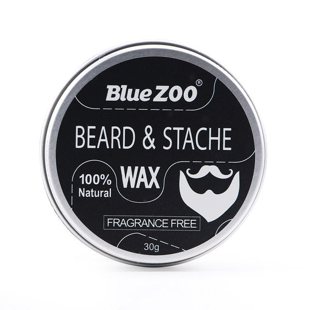Blue ZOO Organic Natural Beard Care Wax Balm Men Styling Moisturizing Smoothing Gentlemen Natural Beard Oil Balm Drape Smooth