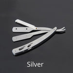 Vintage Straight Razor Foldable  Handle 420 Stainless Steel Shaving Beard Hair Cutting Eyebrow shaping