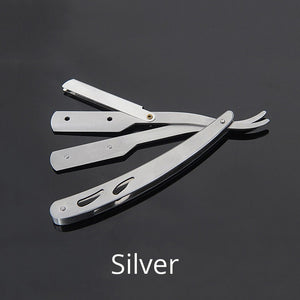 Vintage Straight Razor Foldable  Handle 420 Stainless Steel Shaving Beard Hair Cutting Eyebrow shaping