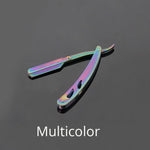 Vintage Straight Razor Foldable  Handle 420 Stainless Steel Shaving Beard Hair Cutting Eyebrow shaping