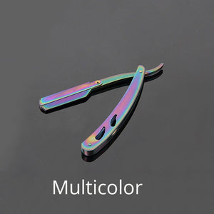 Vintage Straight Razor Foldable  Handle 420 Stainless Steel Shaving Beard Hair Cutting Eyebrow shaping