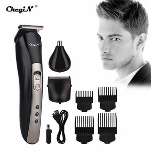 3 In 1 Hair Clipper Electric Cordless Nose Ear Beard Trimmer Professional Rechargeable Shaver Hair Cutter Remover Machine 47