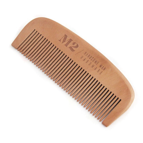Natural Green Pear Wood Hair Brush Hair Comb For Men Beard Care  Anti-Static Wood Comb Hair Care Tools Round Brushing Brush Hair