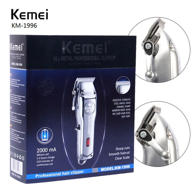 Kemei Electric Shaver for Men Twin Blade Reciprocating Cordless Razor Hair Beard USB Rechargeable Shaving Machine Barber Trimmer