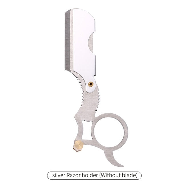High Quality Men Stainless steel Straight Barber Edge Steel Safety Razors Beard Shaving Knife Hair Removal Tools