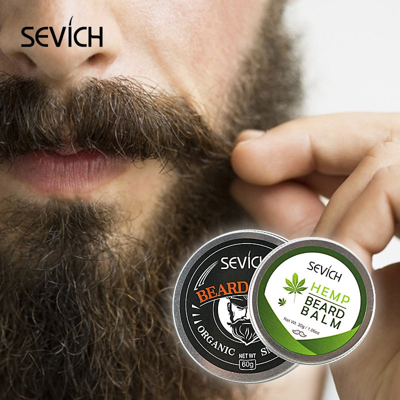 Sevich 60g Beard Blam For Beard Care Moisturizing Repair Split Ends Beard Soften Beard Conditioner Moustache Beard Shaping Cream