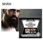 Sevich 5Mins Blackening Beard Shampoo Dye Beard Into Black 15ml Herb Natural Faster Blackening Beard Coloring Grey Removal TSLM2