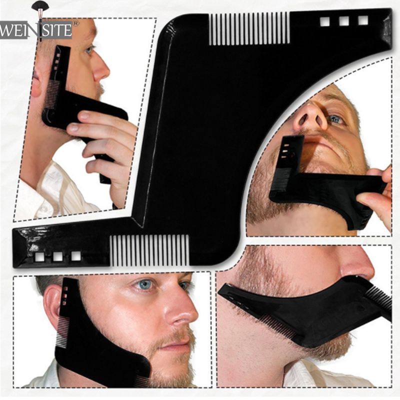 New Men Beard Shaping Styling Template Comb Men's Double Sided Beards Combs Beauty Tool for Hair Beard Trim Templates Innovative
