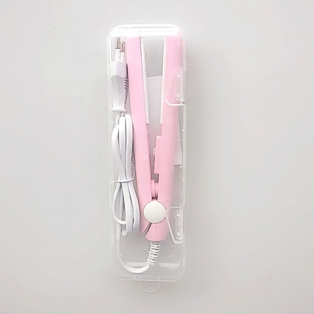 Curling Iron Mini Hair straightener Iron Ceramic Straightening  Styling Tools Hair Curler Flat Iron Beard straightener
