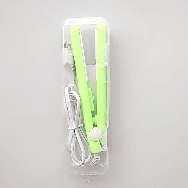 Curling Iron Mini Hair straightener Iron Ceramic Straightening  Styling Tools Hair Curler Flat Iron Beard straightener