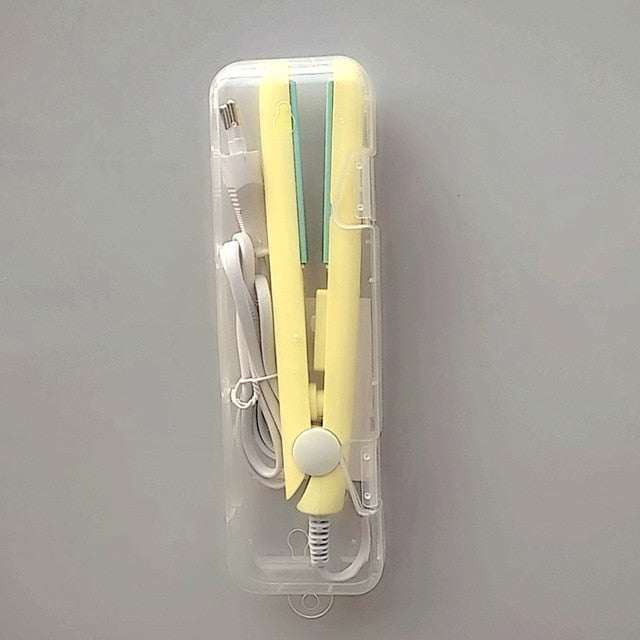 Curling Iron Mini Hair straightener Iron Ceramic Straightening  Styling Tools Hair Curler Flat Iron Beard straightener