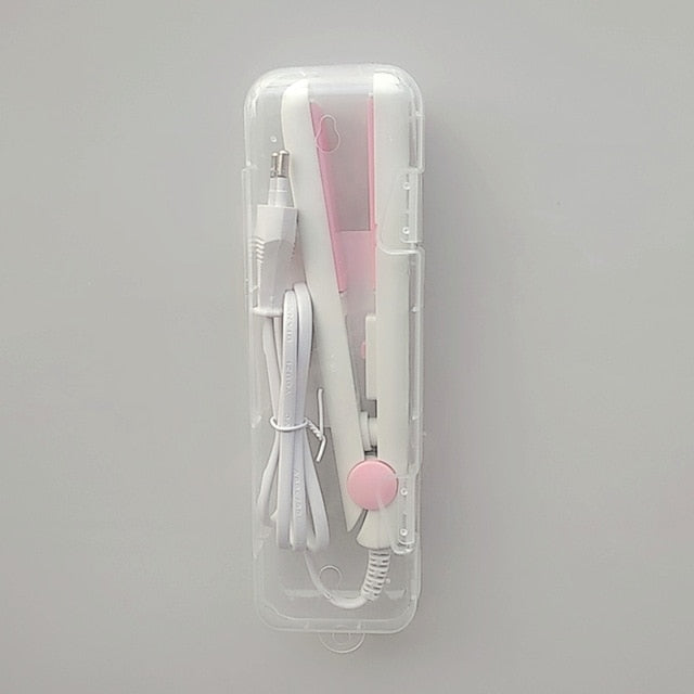 Curling Iron Mini Hair straightener Iron Ceramic Straightening  Styling Tools Hair Curler Flat Iron Beard straightener