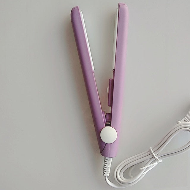 Curling Iron Mini Hair straightener Iron Ceramic Straightening  Styling Tools Hair Curler Flat Iron Beard straightener