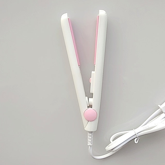 Curling Iron Mini Hair straightener Iron Ceramic Straightening  Styling Tools Hair Curler Flat Iron Beard straightener