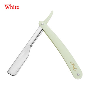 2 colors Professional Manual Shaver Straight Edge Stainless Steel Sharp Barber Razor Folding Shaving Beard Cutter With Blade