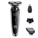 New Electric Shaver Rechargeable Shaving Machine Cleaning Beard Electric Razor for Men Digital Display Waterproof  Washable