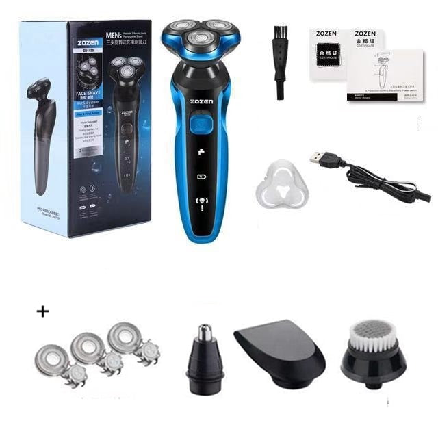 New Electric Shaver Rechargeable Shaving Machine Cleaning Beard Electric Razor for Men Digital Display Waterproof  Washable