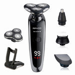 New Electric Shaver Rechargeable Shaving Machine Cleaning Beard Electric Razor for Men Digital Display Waterproof  Washable