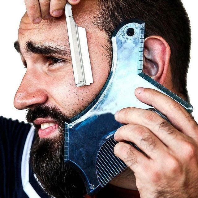 New Fashion Men Beard Shaping Styling Template Comb Men's Beards Combs Beauty Tool for Hair Beard Trim Templatesival