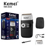 Kemei Electric Shaver for Men Twin Blade Reciprocating Cordless Razor Hair Beard USB Rechargeable Shaving Machine Barber Trimmer