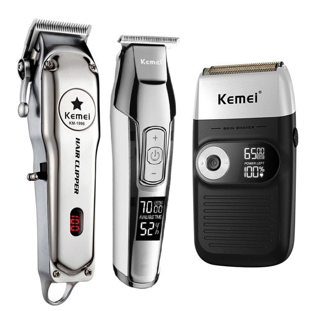 Kemei Electric Shaver for Men Twin Blade Reciprocating Cordless Razor Hair Beard USB Rechargeable Shaving Machine Barber Trimmer