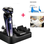 Wet dry 4D electric shaver for men beard hair trimmer electric razor rechargeable bald shaving machine LCD display grooming kit