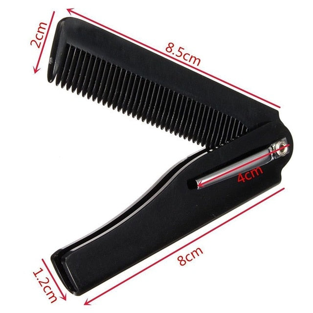 1 Pcs Mens Womens Beauty Handmade Folding Pocket Clip Hair Moustache Beard Comb