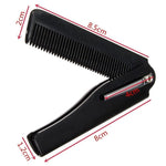 1 Pcs Mens Womens Beauty Handmade Folding Pocket Clip Hair Moustache Beard Comb