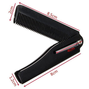 1 Pcs Mens Womens Beauty Handmade Folding Pocket Clip Hair Moustache Beard Comb