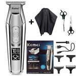 Kemei professional hair clipper beard trimmer men's hair trimmer LCD digital display 0mm cordless haircut electric razor 5