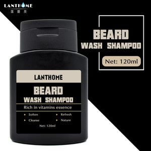 1PC Lanthome Vitamin Hair Beard Care Shampoo Men's Gift Beard Cleaning Assistance Machine Moisturiser Deep Cleansing Beard Wash