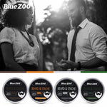 Blue ZOO Organic Natural Beard Care Wax Balm Men Styling Moisturizing Smoothing Gentlemen Natural Beard Oil Balm Drape Smooth